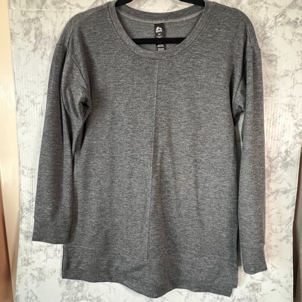Womens RBX Long Sleeved Tunic Size Medium Heathered‎ Grey Ahtletic Leisur…